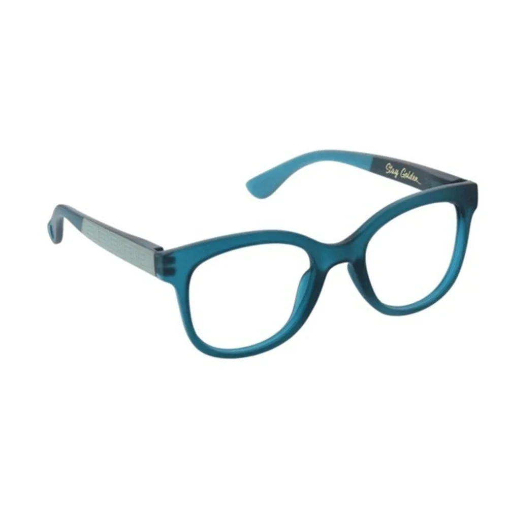 NEW TEAL BROCADE PEEPERS BLUE LIGHT FILTERING Readers‎ +1.25